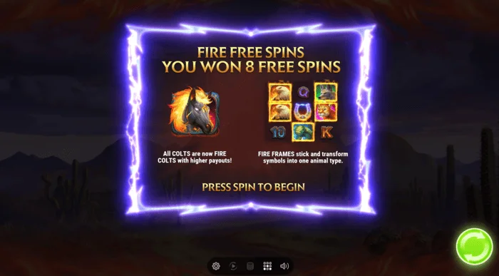 Free Spins de Colt Lightning Inferno